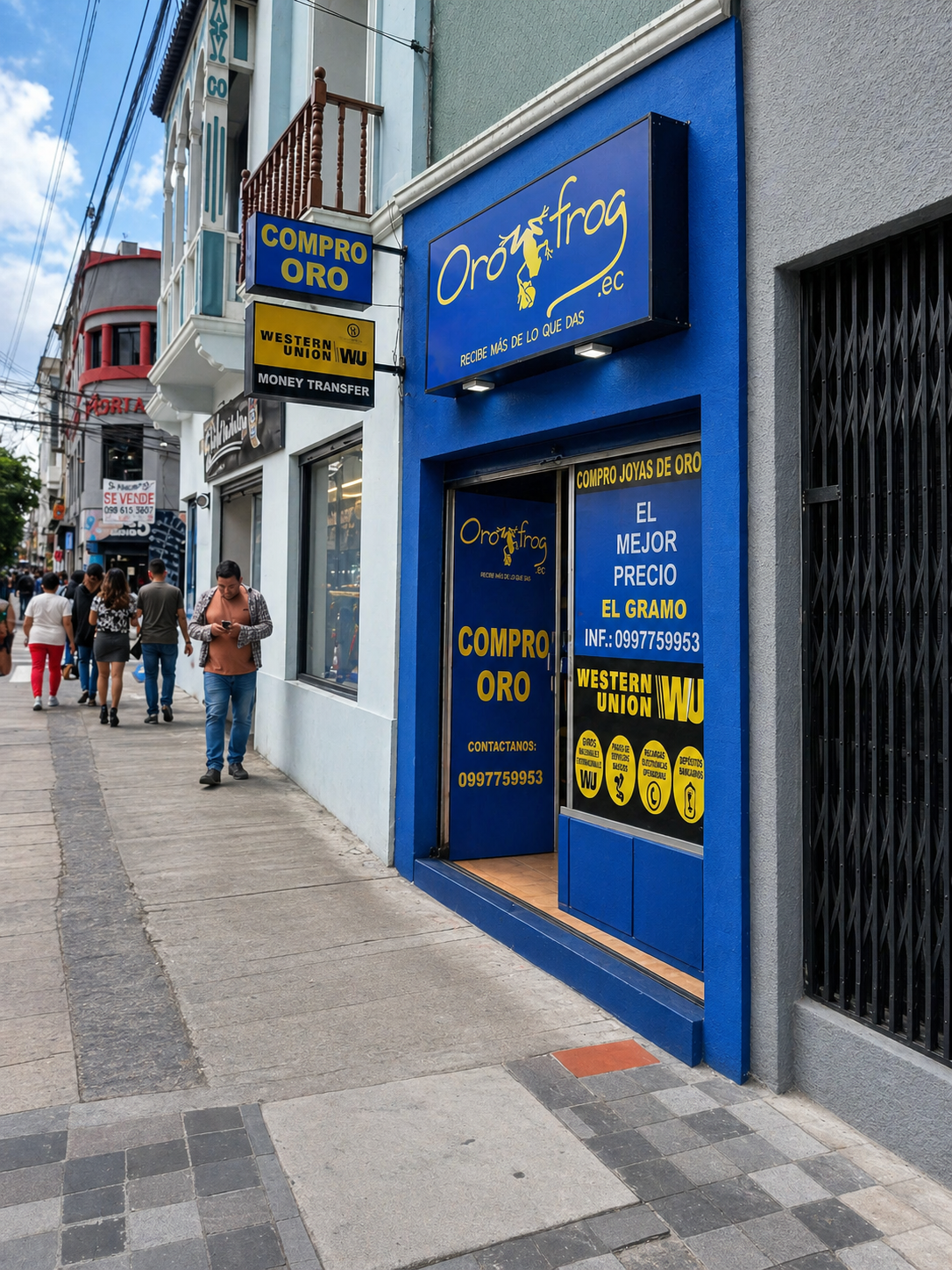 Interior del local Orofrog.ec en Quito
