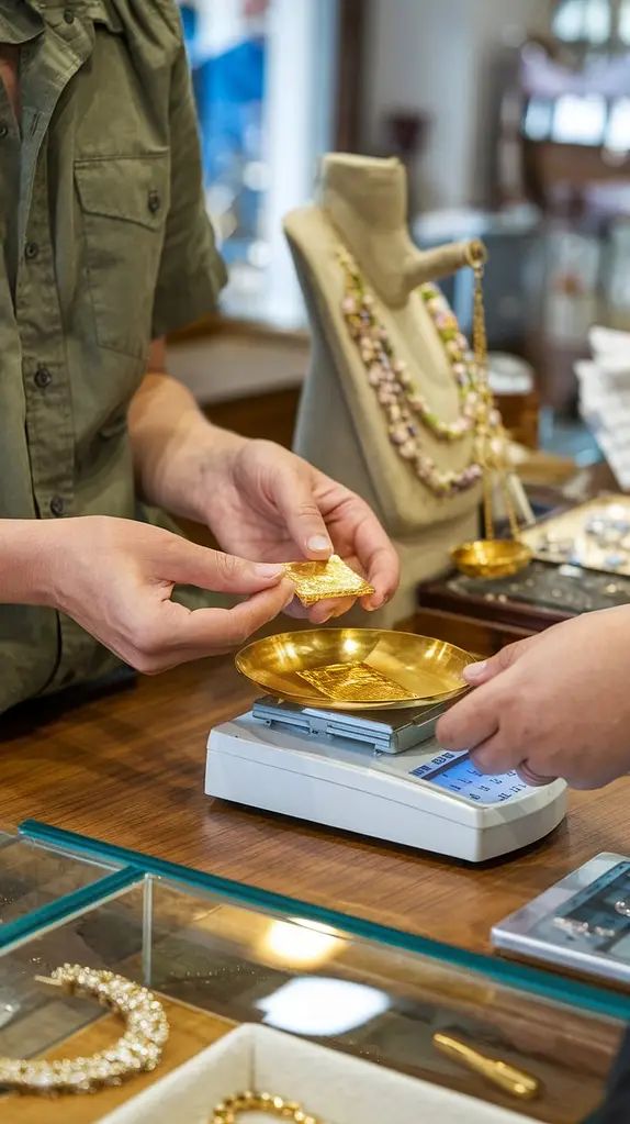 Pesaje preciso del oro